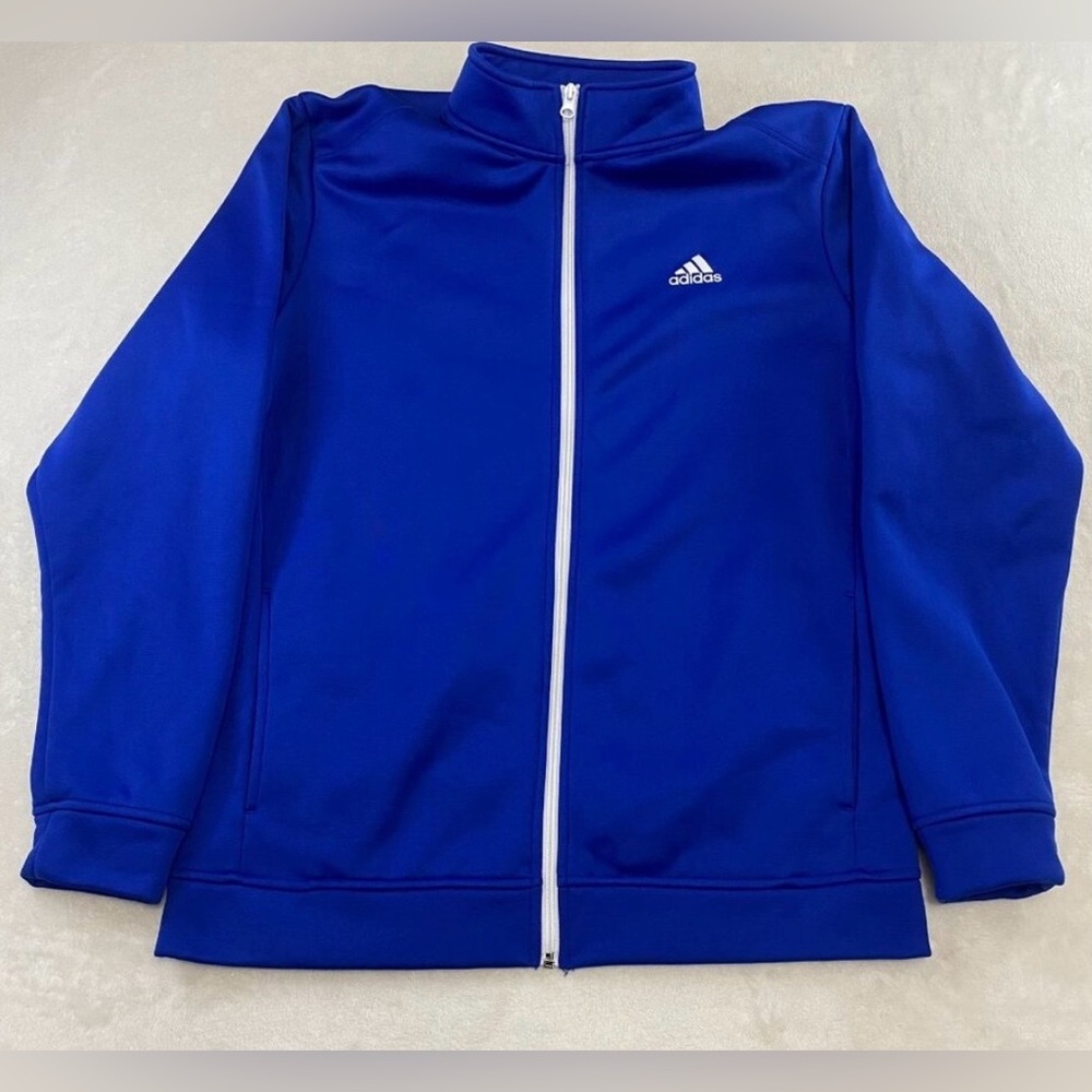 Adidas Golf Royal Blue Full Zip Track Jacket | Large